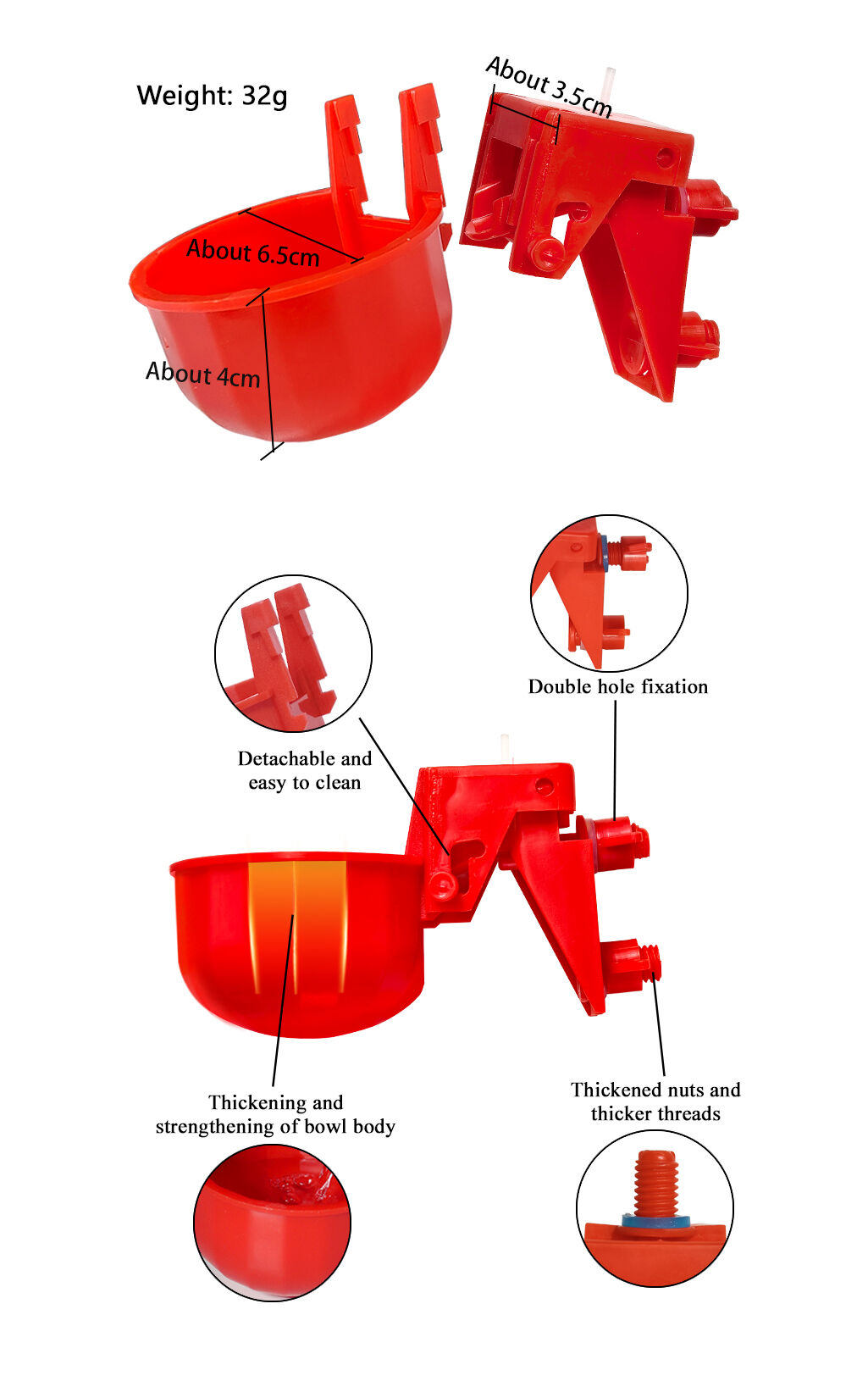 New Type Automatic Poultry Chicken Quail Hanging Water Drinking Cups