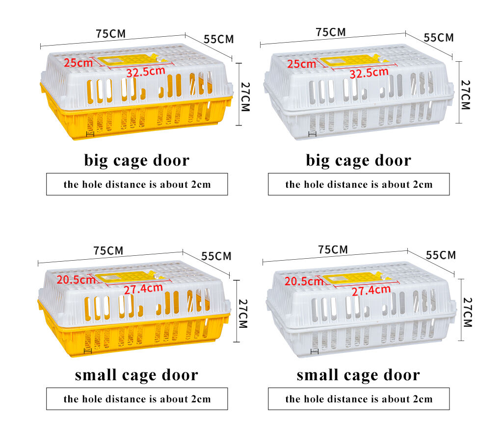 Ingot Shape Chicken Transport Turnover Boxes for Chicken/Duck Farm With Hinged Loading Door