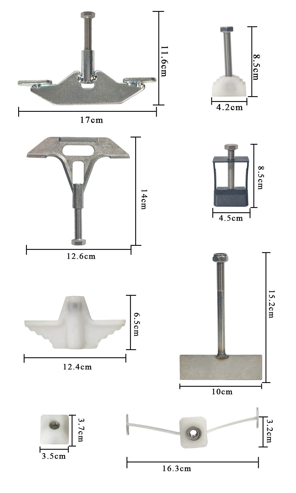 Butterfly Lock Stainless Steel 304 Slat Anchor with M10 Bolt for Securing Fecal Leakage Boards