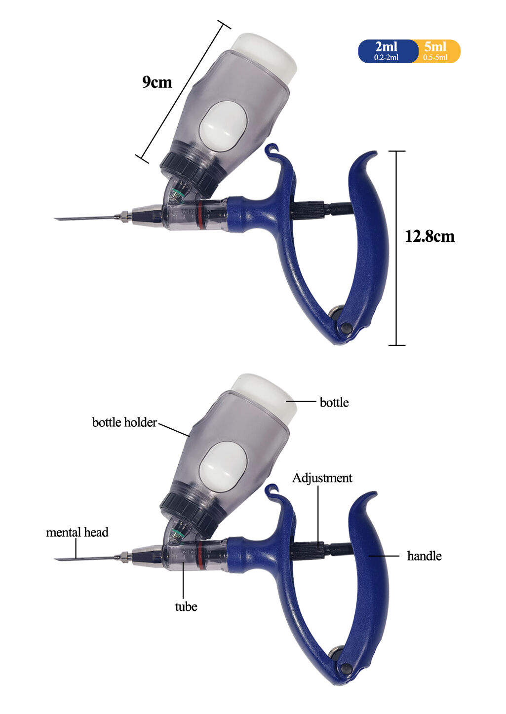 WQ121-1 2ML/5ML Continuous Veterinary Syringe 