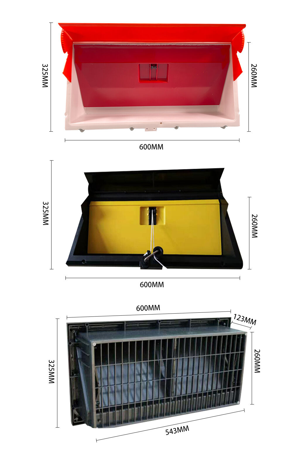 ABS Material Air Intake Ventilation Window Cross Wind Cooling System for Farm Use