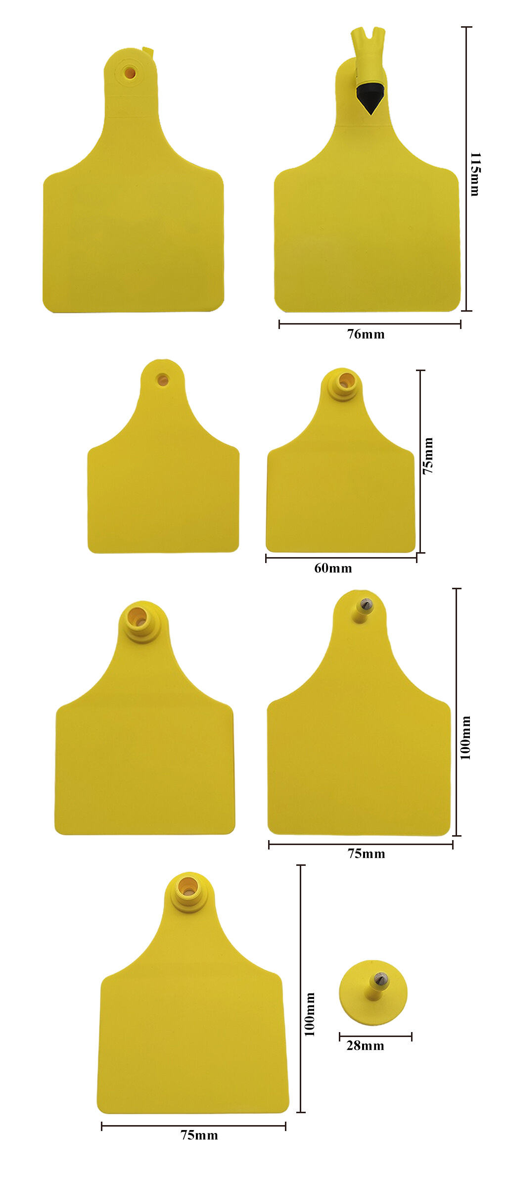Cow/Cattle/Pig TPU Ear Tag For Animal Tracking Identification