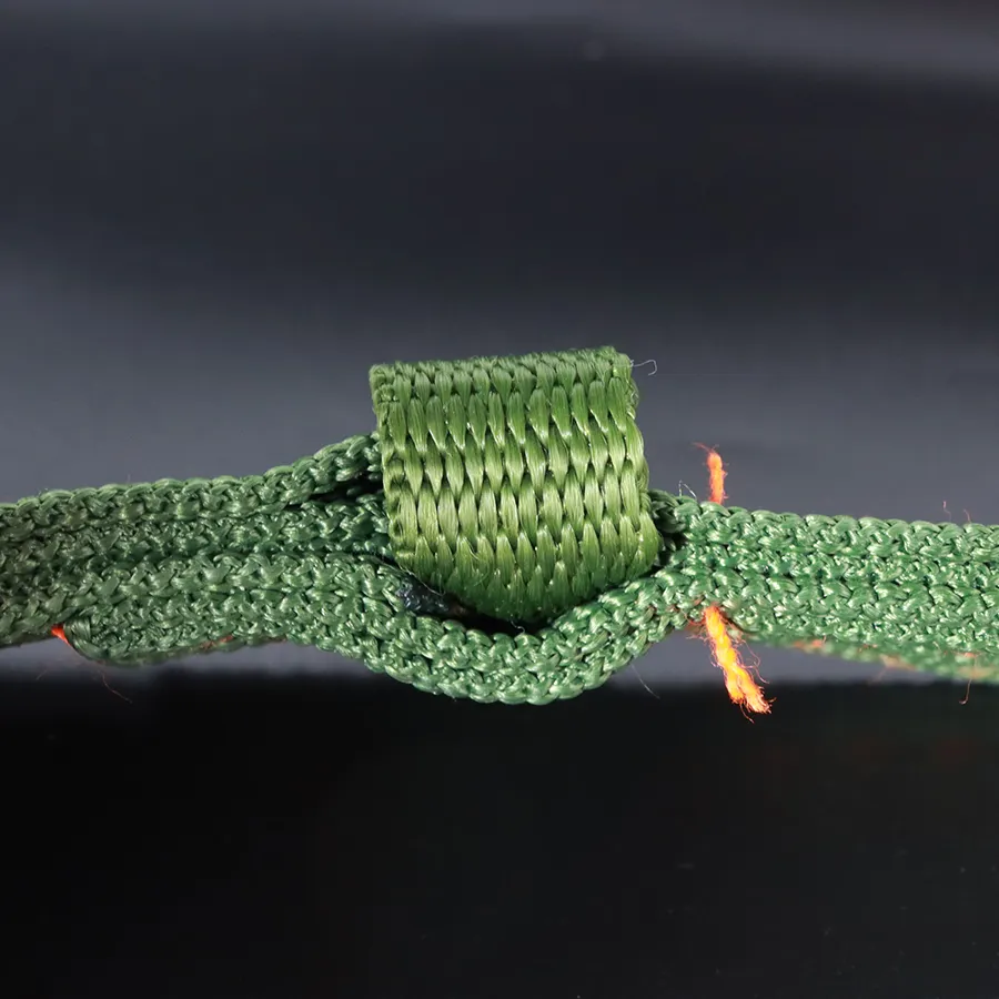 Green canvas collar with double breasted buckle and strong adjustable cow neck collar