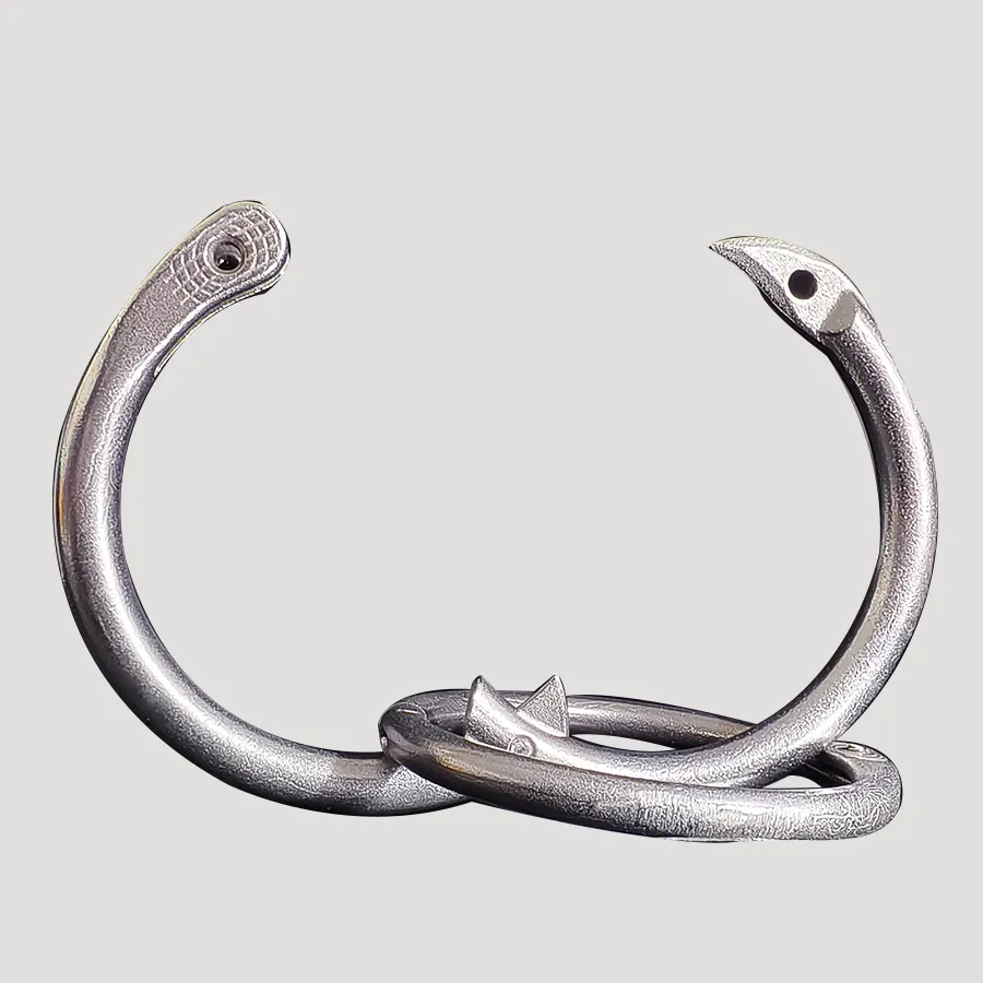 Stainless steel cow nose ring for calves and cows