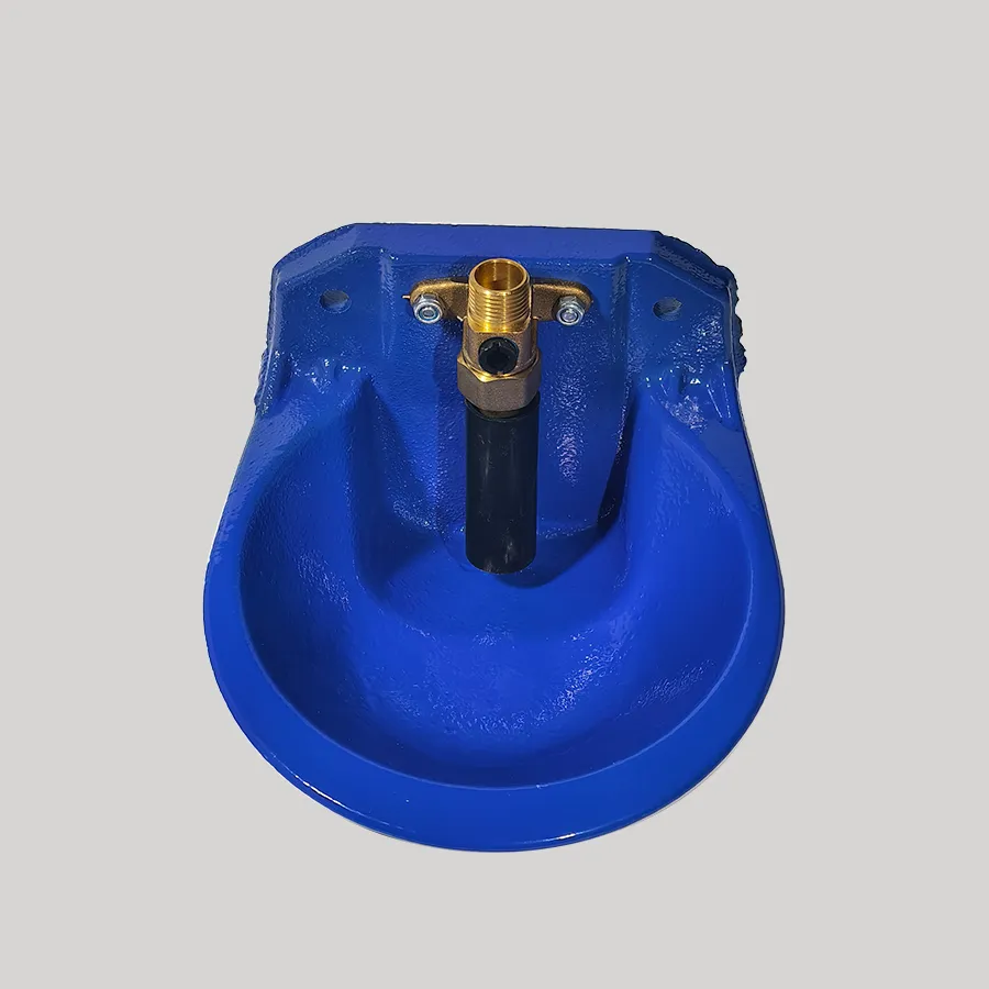 New type of cow and sheep automatic drinking bowl with thickened design, blue coating cast iron material with copper valve
