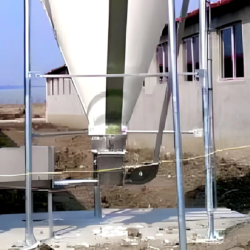 Large capacity fiberglass reinforced plastic (FRP) silos ranging from 2.5 to 12 tons are used for livestock feed storage in breeding towers