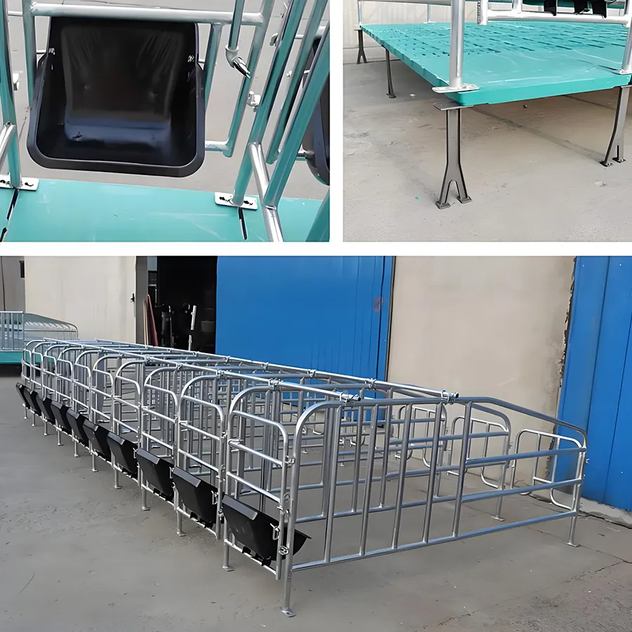 Heavy duty galvanized pregnancy pen pig cage