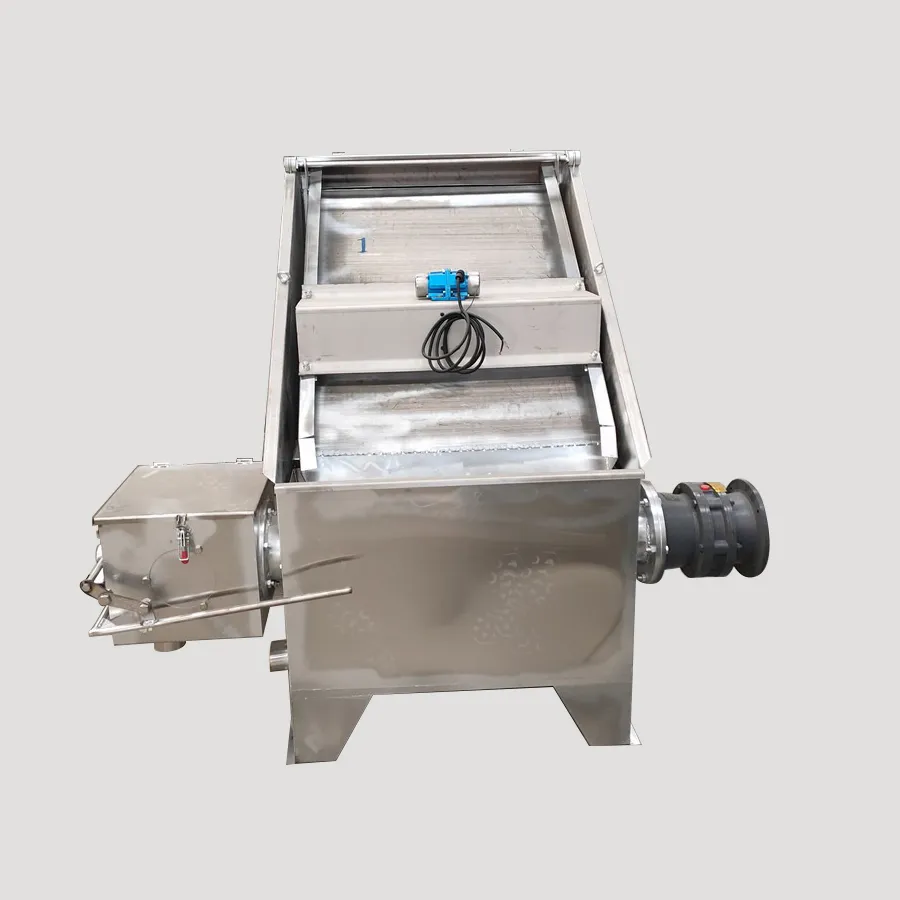 220V automatic organic fertilizer livestock inclined screen biogas slurry pig manure dewatering solid-liquid separator
