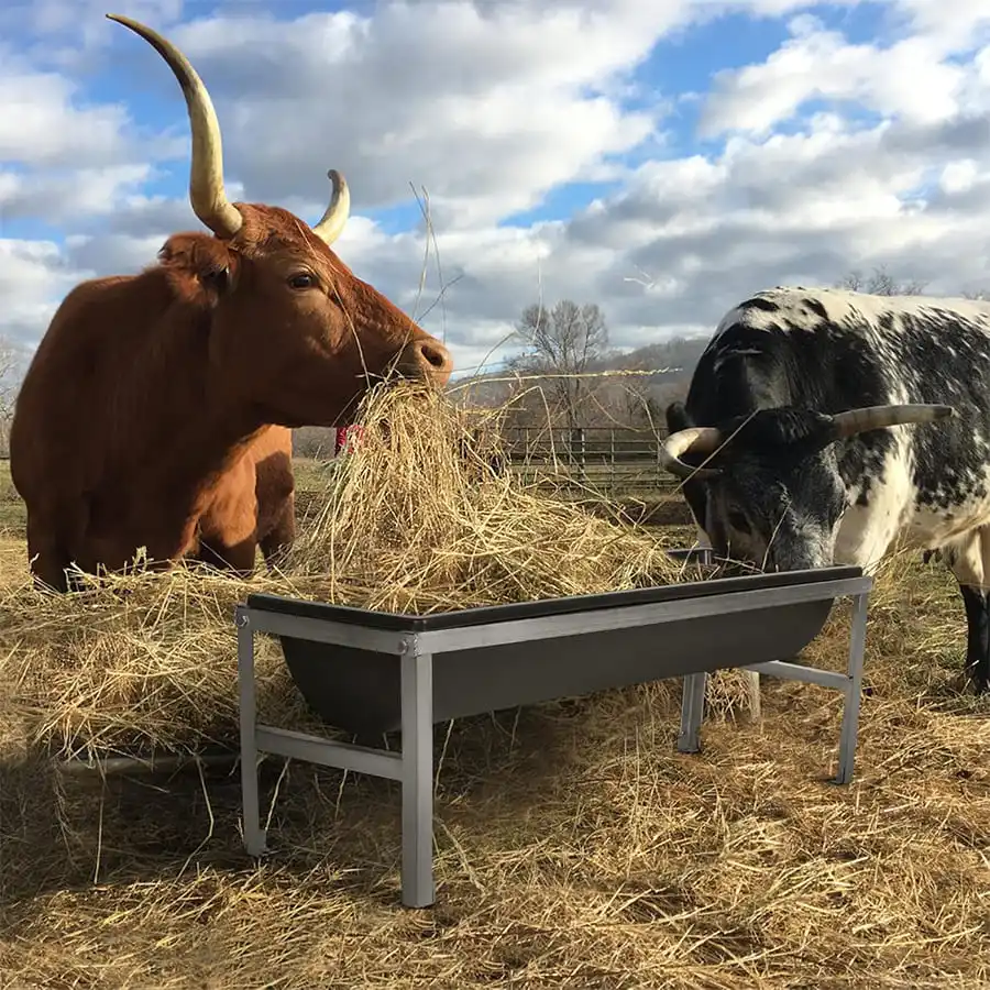 Plastic sheep and goat long feeding trough