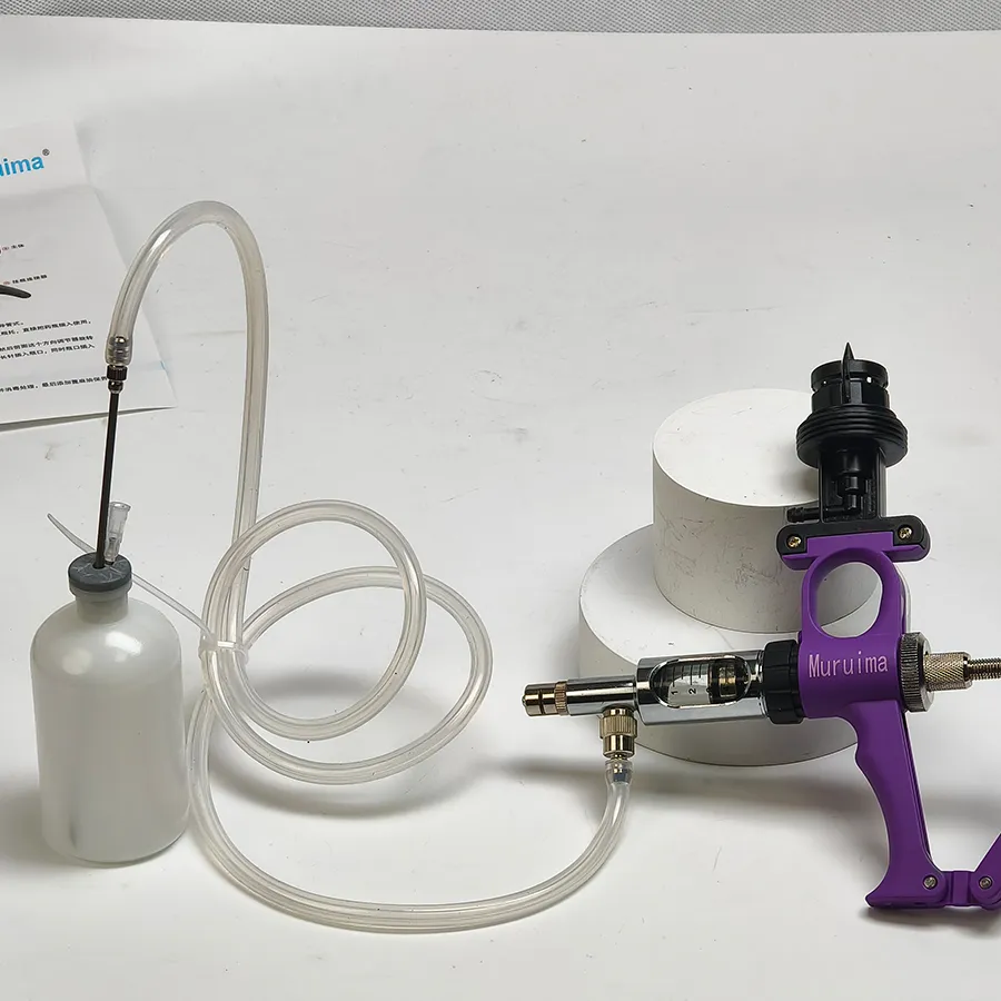 Adjustable automatic metal veterinary injection pump suitable for 5ml blue pig continuous bottle vaccine injection